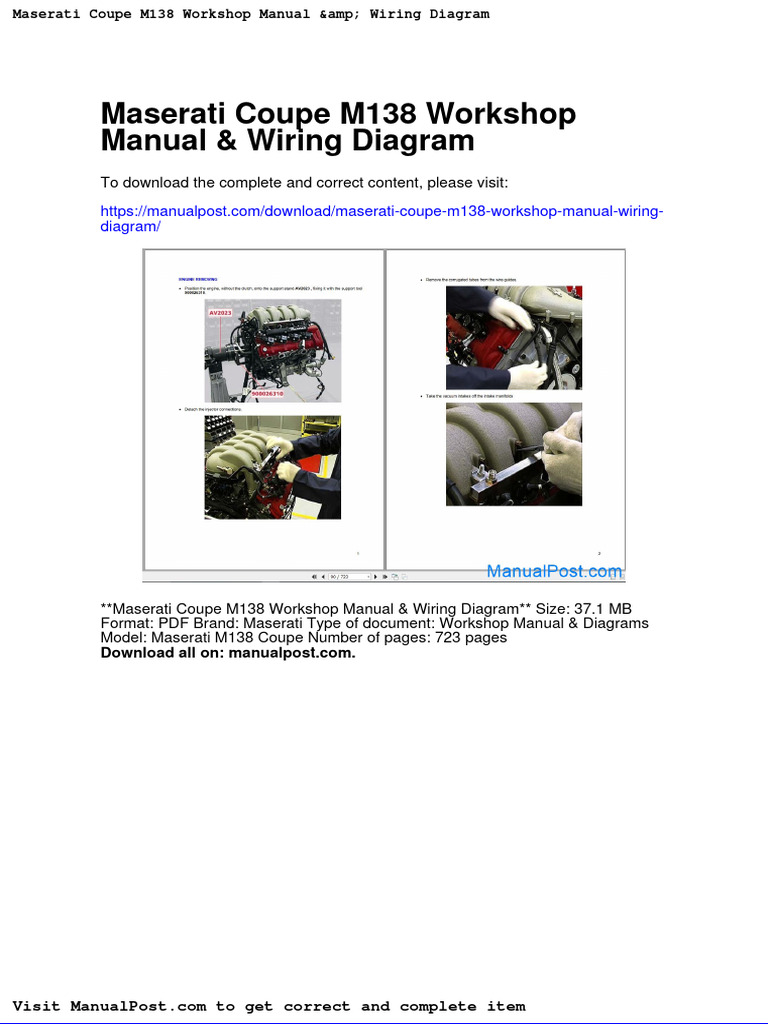 Maserati Coupe m138 Manual Wiring Diagram PDF