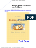 Business Statistics A First Course 2nd Edition Sharpe Test Bank