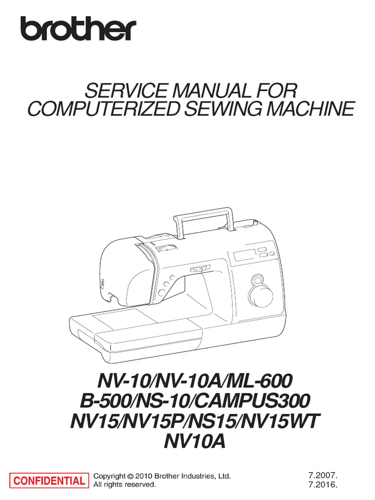 Brother Nv10a | PDF | Switch | Manufactured Goods