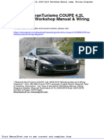 Maserati Granturismo Coupe 4 2l 2009 2018 Workshop Manual Wiring Diagrams