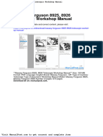 Massey Ferguson 8925 8926 Telescopic Workshop Manual