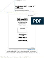 Manitou Telehandler MVT 1130l 1340l Repair Manual