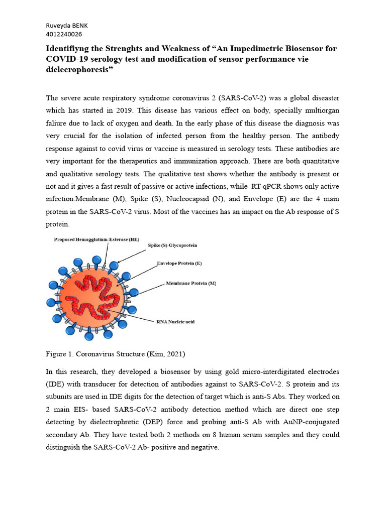 Biosensor Critisized Article | PDF | Elisa | Polymerase Chain Reaction