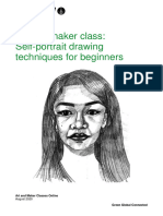 Art and Maker Class Instructions - Self-Portrait Drawing Techniques For Beginners