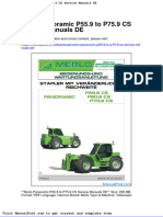 Merlo Panoramic p55 9 To p75 9 Cs Service Manuals de
