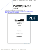 Manitou Work Platforms D 80 e D 80 Er D 80 Ers D80ep Repair Manual 547312en 01 2000