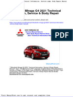 Mitsubishi Mirage g4 2021 Technical Information Service Body Repair Manual