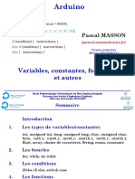 Arduino - Variables Constantes Fonctions Et Autres - Projection - MASSON