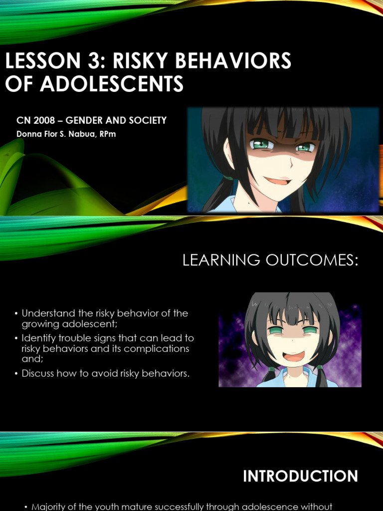 Adolescent Risky Behaviors Explained | PDF | Adolescence | Heroin