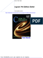 C How To Program 7th Edition Deitel Test Bank