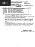 Date Sheet of Dae 4th Year s2023