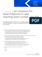 Nokia Practice Exam For Nokia Multiprotocol Label Switching (4A0 103) Document EN