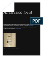 Anestésico Local - Wikipédia, A Enciclopédia Livre