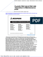 Mitsubishi Forklift Fbc18ln Fbc18n Schematic Operation Maintenance Service Manual