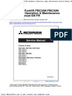Mitsubishi Forklift Fbc25n Fbc30n Schematic Operation Maintenance Service Manual en FR