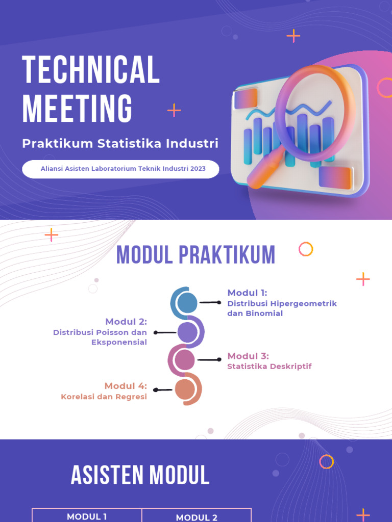 PPT Technical Meeting Praktikum Statistika Industri 2023 (1) | PDF