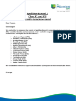 Spell Bee Round 2 Result Class VI - VII Tms BKL