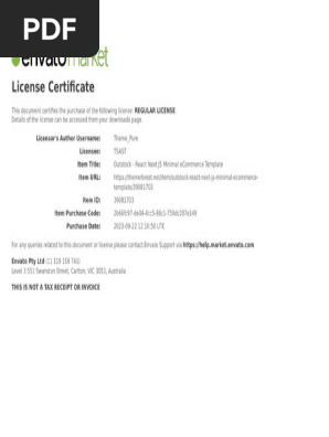 72646687 Outstock React Next Js Minimal Ecommerce Template License