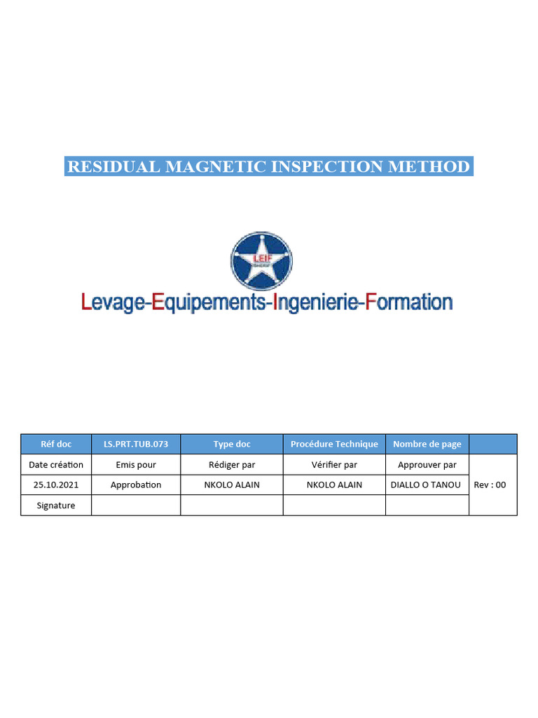 Residual Magnetic Inspection Guide | PDF | Petroleum | Fluorescence