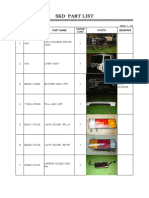 2) SKD Part List of HD170, HD260, HD270, HD500