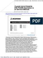 Mitsubishi Forklift 2018 Fg20cn Fg20n Fg25n Fg30n Operation Maintenance Service Manual