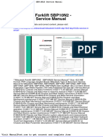 Mitsubishi Forklift Sbp10n2 Sbp16n2s Service Manual