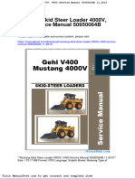 Mustang Skid Steer Loader 4000v v400 Service Manual 50950064b 11 2013