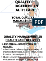 Edited Quality Management in Health Care