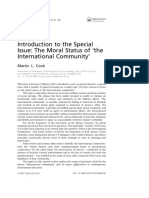 (03b) Introduction To The Special Issue - The Moral Status of 'The International Community'