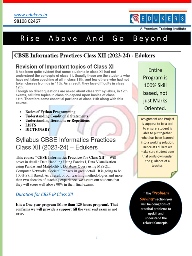 CBSE Informatics Practices Class XII | PDF | Computer Network | World ...