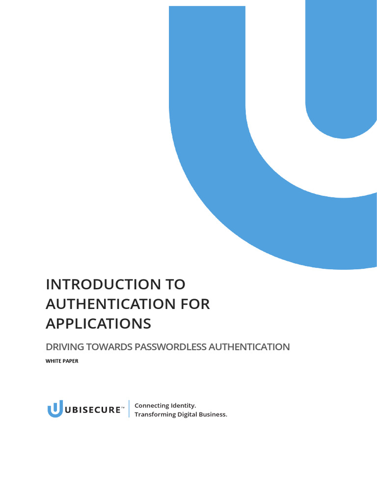 Introduction to authentication for applications ubisecure white paper 7