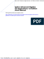 Financial Algebra Advanced Algebra With Financial Applications 1st Edition Gerver Solutions Manual