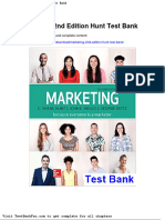 Marketing 2nd Edition Hunt Test Bank