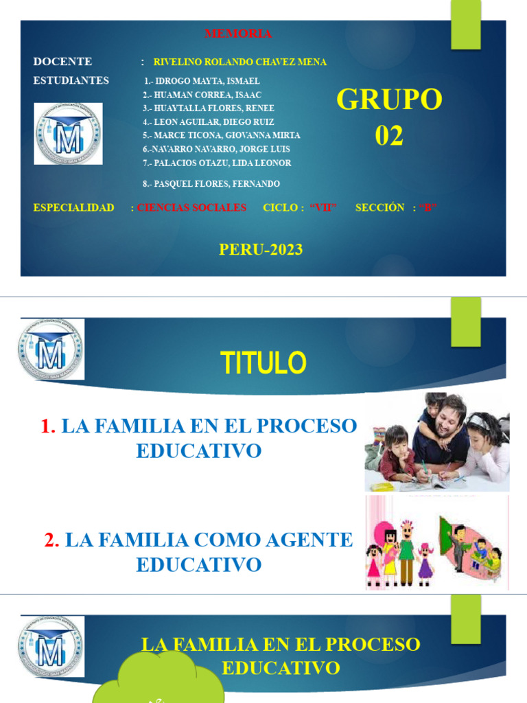 Rol de la familia en la educación | PDF | Crecimiento personal y ...
