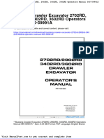 Mustang Crawler Excavator 2702rd 2902rd 3402rd 3602rd Operators Manual 000 59991a