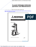 Mitsubishi Forklift Esr20n2 Esr23n2 Edr18n2 Operation and Maintenance Manual