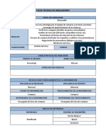 Ficha Tecnica de Indicadores