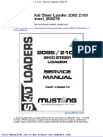 Mustang Skid Steer Loader 2095 2105 Service Manual 908278