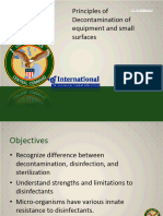 Principles of Decontamination of Equipment and Small Surfaces