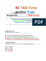 CS302 Mid Term Objective Type by Talha Goraya