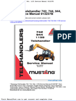 Mustang Telehandler 742 744 944 1155 Service Manual 913237b