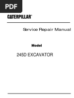 Caterpillar Cat 245D EXCAVATOR (Prefix 7ZJ) Service Repair Manual (7ZJ00001 and Up)