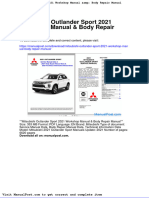 Mitsubishi Outlander Sport 2021 Workshop Manual Body Repair Manual