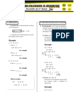 Algebra Tema 11 - Ecuación de 2do Grado