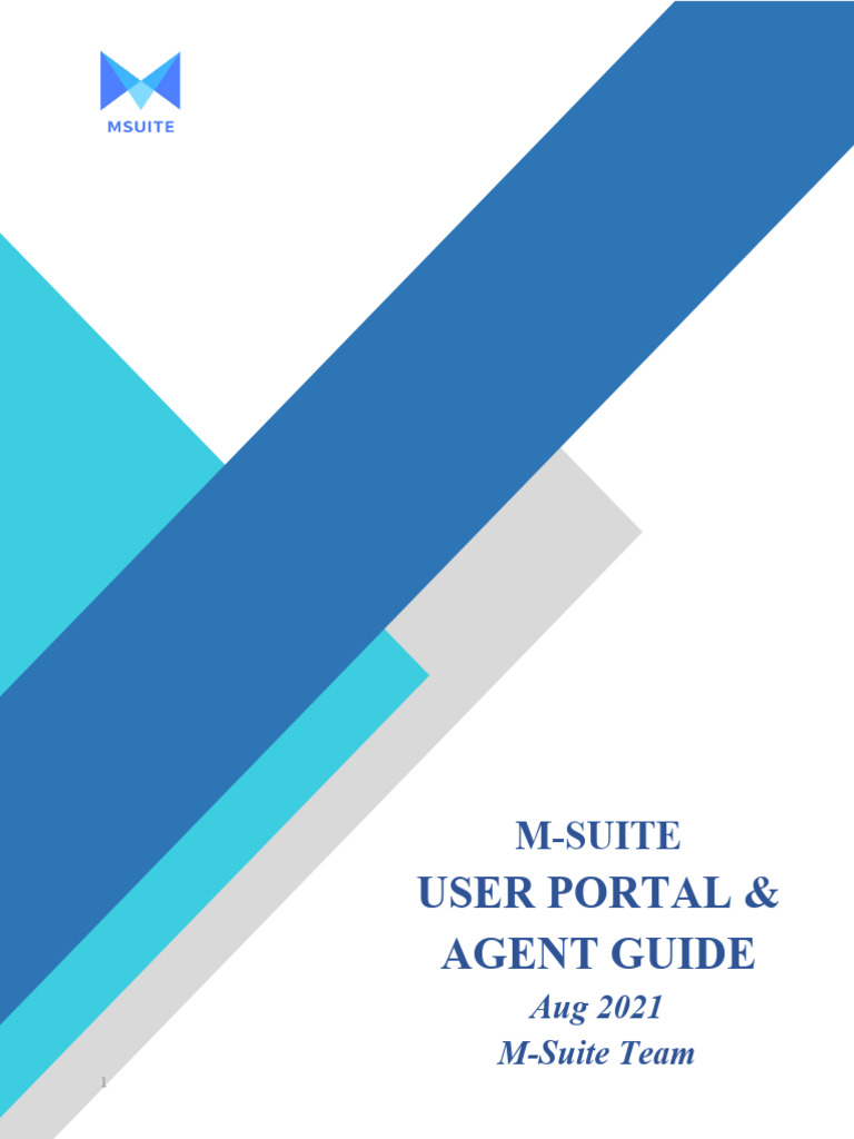 M suite user portal and agent guide pdf