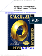 Calculus Hybrid Early Transcendental Functions 6th Edition Larson Test Bank
