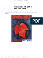 Calculus Multivariable 6th Edition Hughes Hallett Test Bank