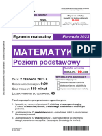 Httpsszaloneliczby - Plarkuszmatura Podstawowa Matematyka Czerwiec 2023 PDF