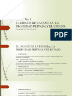 Tema No 1. El Origen de La Familia, La Propiedad Privada y El Estado