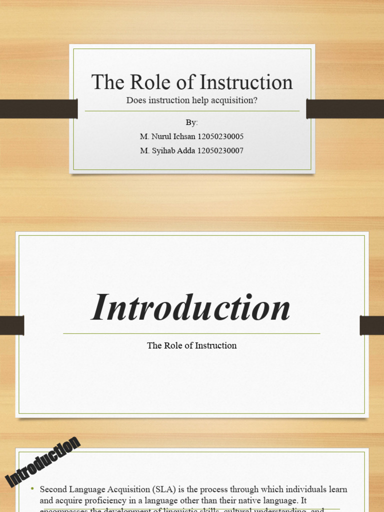 Instruction's Impact on SLA | PDF | Second Language Acquisition ...